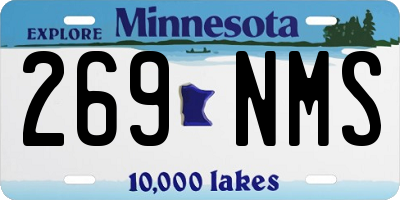 MN license plate 269NMS