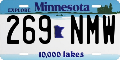 MN license plate 269NMW