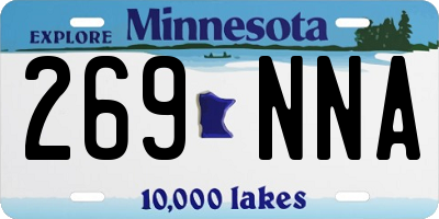 MN license plate 269NNA