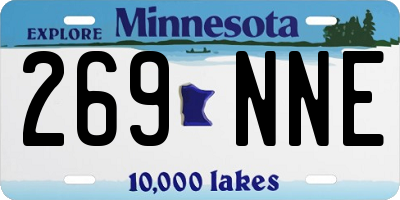 MN license plate 269NNE