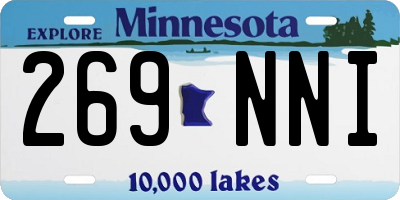 MN license plate 269NNI