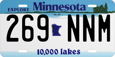MN license plate 269NNM