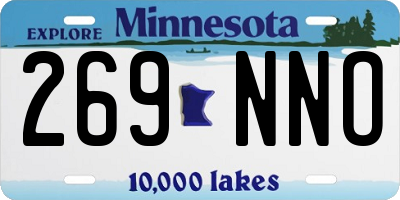 MN license plate 269NNO
