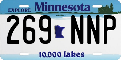 MN license plate 269NNP