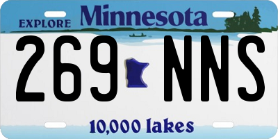 MN license plate 269NNS