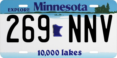 MN license plate 269NNV