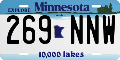 MN license plate 269NNW