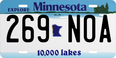 MN license plate 269NOA