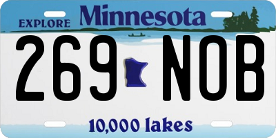 MN license plate 269NOB