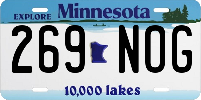MN license plate 269NOG
