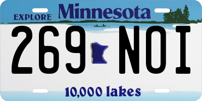 MN license plate 269NOI