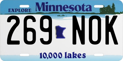 MN license plate 269NOK