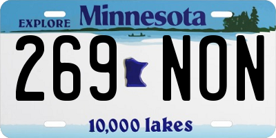 MN license plate 269NON