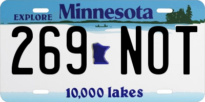 MN license plate 269NOT