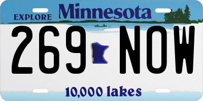 MN license plate 269NOW