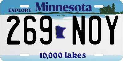 MN license plate 269NOY