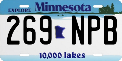 MN license plate 269NPB