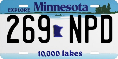 MN license plate 269NPD