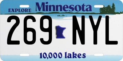 MN license plate 269NYL