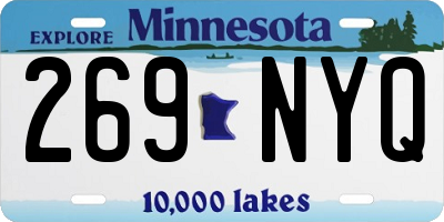 MN license plate 269NYQ