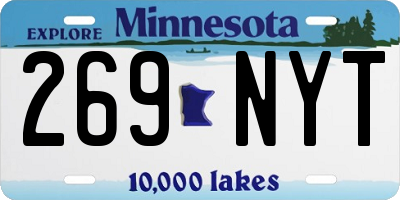 MN license plate 269NYT