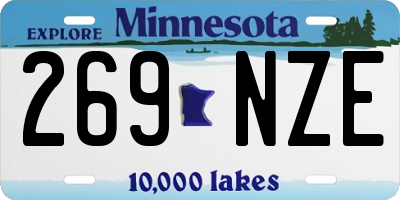 MN license plate 269NZE