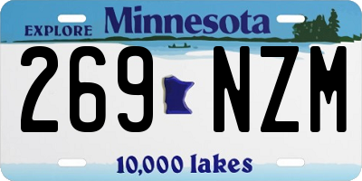 MN license plate 269NZM