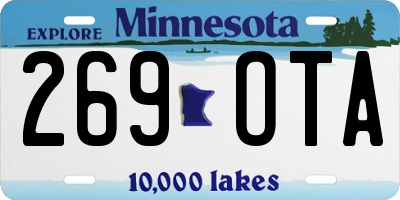MN license plate 269OTA