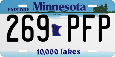 MN license plate 269PFP