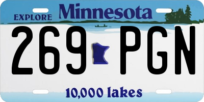 MN license plate 269PGN