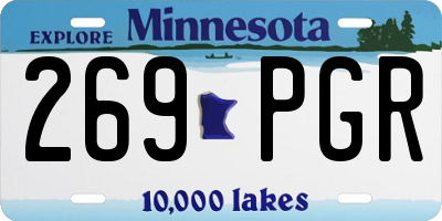 MN license plate 269PGR