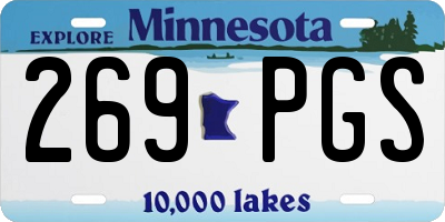 MN license plate 269PGS
