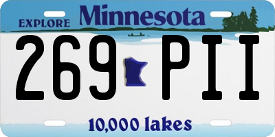 MN license plate 269PII