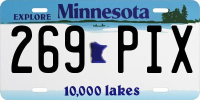 MN license plate 269PIX