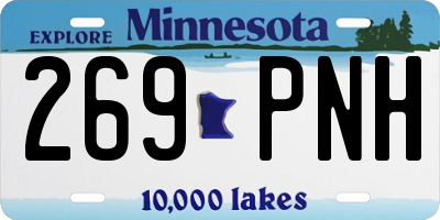 MN license plate 269PNH