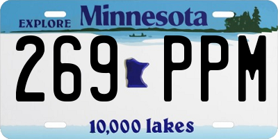 MN license plate 269PPM