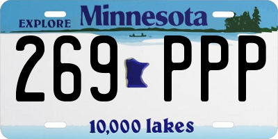 MN license plate 269PPP