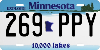 MN license plate 269PPY