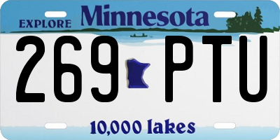 MN license plate 269PTU