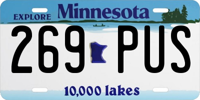 MN license plate 269PUS