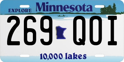 MN license plate 269QOI