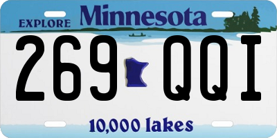 MN license plate 269QQI