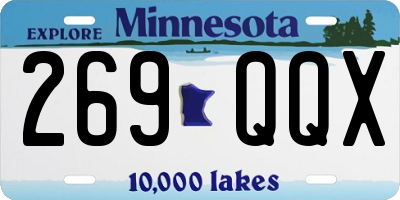 MN license plate 269QQX