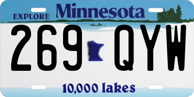 MN license plate 269QYW