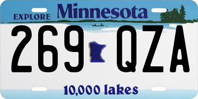 MN license plate 269QZA