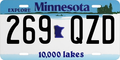 MN license plate 269QZD