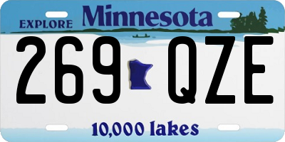 MN license plate 269QZE