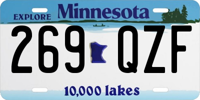 MN license plate 269QZF