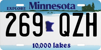 MN license plate 269QZH