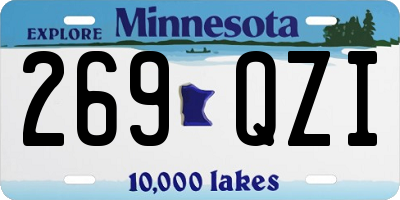 MN license plate 269QZI
